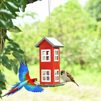 New Magnesium Hanging Song Bird House Garden Decoration Orange 