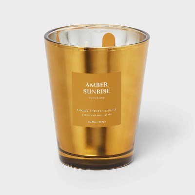 20oz Metallic Jar Candle Amber Sunrise - Threshold™