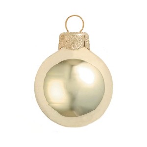 Northlight 12ct Champagne Gold Shiny Christmas Glass Ball Ornaments - 2.75" (70mm) - 1 of 4