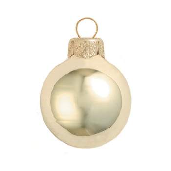 Northlight Christmas Glass Ball Ornaments - 2.75" (70mm) - Shiny Champagne Gold-tone - 12ct