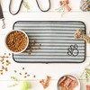 Bone Dry Gray Stripe Embroidered Paw Pet Mat Small - 3 of 4