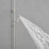 BWE 2-Spray Outdoor Wall Bar Shower Kit Shower Head with Hand Shower Cross Knobs in Brushed Nickel - 4 of 4