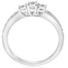 Pompeii3 1/2ct 3 Stone Diamond Ring 14K White Gold - image 3 of 4