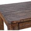 Courtyard Casual Bermuda FSC Teak 3 pc Seating Set  Includes:  Two Club Chairs and One Square End Table - 4 of 4