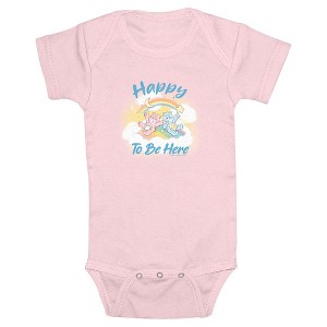 Infant's Care Bears Cheer Bear and Bedtime Bear Happy to Be Here Bodysuit - 1 of 3