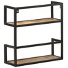 vidaXL Wall Shelf 23.6"x7.9"x23.6" Rough Mango Wood - 4 of 4