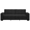 vidaXL 3-Seater Sofa - Black Velvet Couch for Living Room, Office or Lounge Area - Modern Design with Sturdy Frame and Luxurious Comfort - 3 of 4