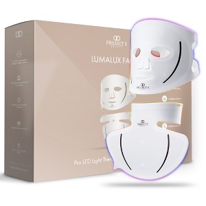 Lumalux Face+ | Pro LED Light Therapy Face & Neck Mask by Project E Beauty | 1600 LEDs | 7+2 Colors 460~1072nm - 1 of 4