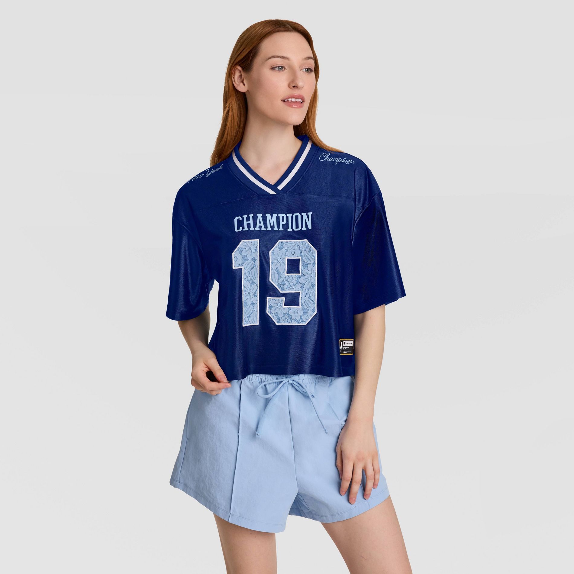 Champion Women's Three Pointer Short Sleeve Jersey - Blue Depths