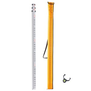 VEVOR Aluminum Grade Rod,9-Feet/8ths 3 Sections Telescopic Measuring Rod, Double-Sided Scale 1/8in Leveling Rod Stick, for Houses,Walls,Floors,White - 1 of 4