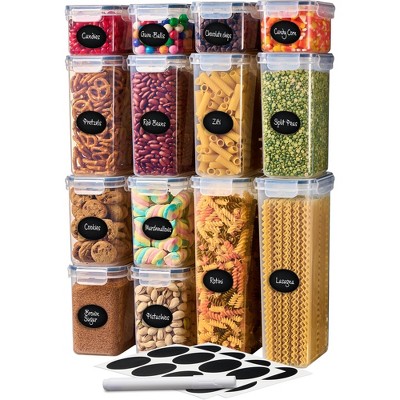 DWËLLZA KITCHEN Clear Airtight BPA Free Dishwasher Safe Food Storage Containers Includes 8 Labels & Marker