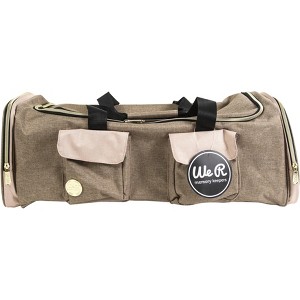We R Memory Keepers Crafter's Machine Tote-Taupe & Pink - 1 of 3