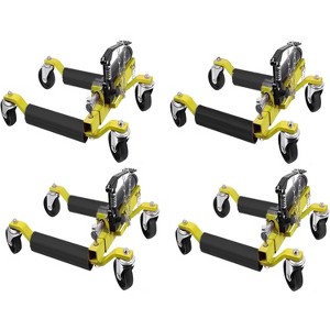 Acekool 4PCS Car Wheel Dolly Set, 1500 lbs Capacity Each, Hydraulic Tire Jack, 4" Swivel Casters, Fits 12" Tires, for Truck, RV, Trailer, Orange - 1 of 4