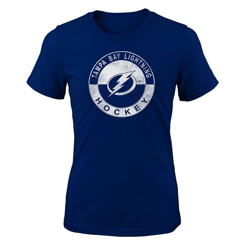 NHL Tampa Bay Lightning Girls&#39; Crew Neck T-Shirt, 1 of 2