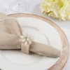 Saro Lifestyle Beaded Enchanted Bloom Resin Napkin Ring (Set of 4) - 3 of 3