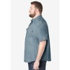 Boulder Creek by KingSize Men's Big & Tall Short Sleeve Denim And Twill Shirt - 4 of 4