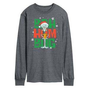 Men's - SpongeBob SquarePants - Squidward Bah Humbug Long Sleeve Graphic T-Shirt - 1 of 4