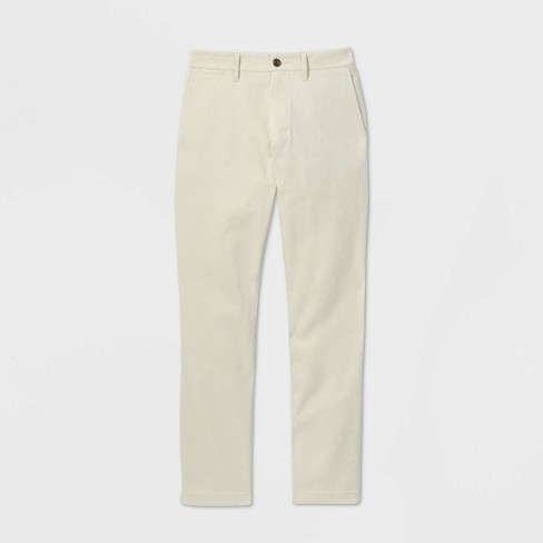 Men's Slim Fit Chino Pants - Goodfellow & Co™ Ivory 38x34 : Target