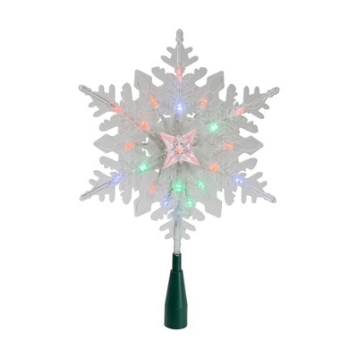 Kurt S. Adler 15" Lighted Three Dimensional Star Christmas Tree Topper - Multi Colored Lights