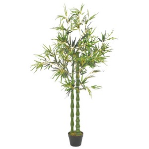 vidaXL Artificial Plant Green and brown Plastic and polyester Tall - 1 of 2