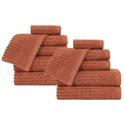 Modern Ribbed Cotton  Assorted Towel Set by Blue Nile Mills