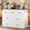 Queen Size Murphy Bed with 1 Large Storage Drawer and Charging Station - 3 of 4
