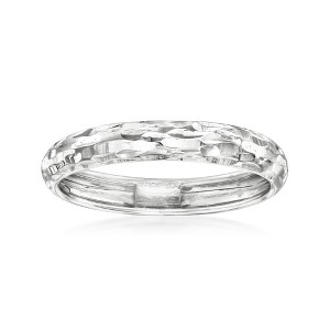 Ross-Simons Italian 14kt White Gold Diamond-Cut Ring - 1 of 4