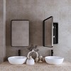 SEVOBAL Bathroom Storage Cabinet Recessed Medicine Cabinet with Mirror and Adjustable Shelves for Organized Space, Black, 20.08"*4.7"*30" - 4 of 4