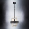 Urban Ambiance Luxury Modern Pendant Light,  14-5/8" x 12",  Midnight Black Finish, UHP2781 - 4 of 4