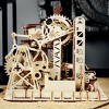 ROBOTIME Marble Run Kit 3D Wooden Jigsaw Puzzles Model to Build for Adults Birthday Gift, Beige, 10"*9"*8" - 2 of 4