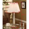 King's Brand Brushed Nickel Table Lamp with Square White Shades Set of 2 Table Lamps - 2 of 4