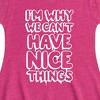 Girls' - Instant Message - I'm Why We Can't Have Nice Things Fit & Flair Cap Sleeve Graphic Dress - 2 of 4