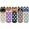 Wrapables Novelty Animal Print Crew Socks (Set of 5), Boston Terriers - 3 of 3
