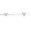 Opalata Sterling Silver, Butterfly Anklet - White Opal - White - 9+1 Inch - 2 of 3