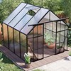 KTMBDW 8x 6/8/10 FT Double Door Greenhouse for Outdoors, Polycarbonate Greenhouse with Roof Vent,Aluminum Large Walk-in Greenhouse for Outside Garden - 2 of 4