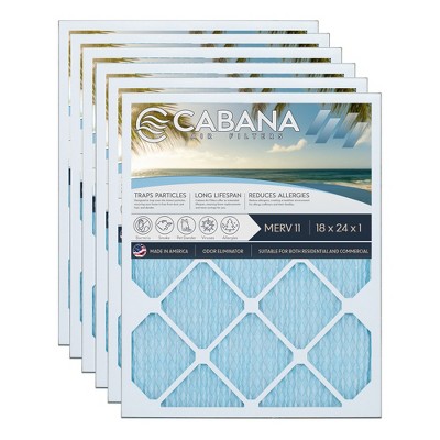 Cabana Air Filters HVAC Furnace Air Filters, MERV 11