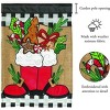 Santa's Boots Holiday Red and White 13 X 19 Burlap Outdoor Hanging Garden Flag - 2 of 2