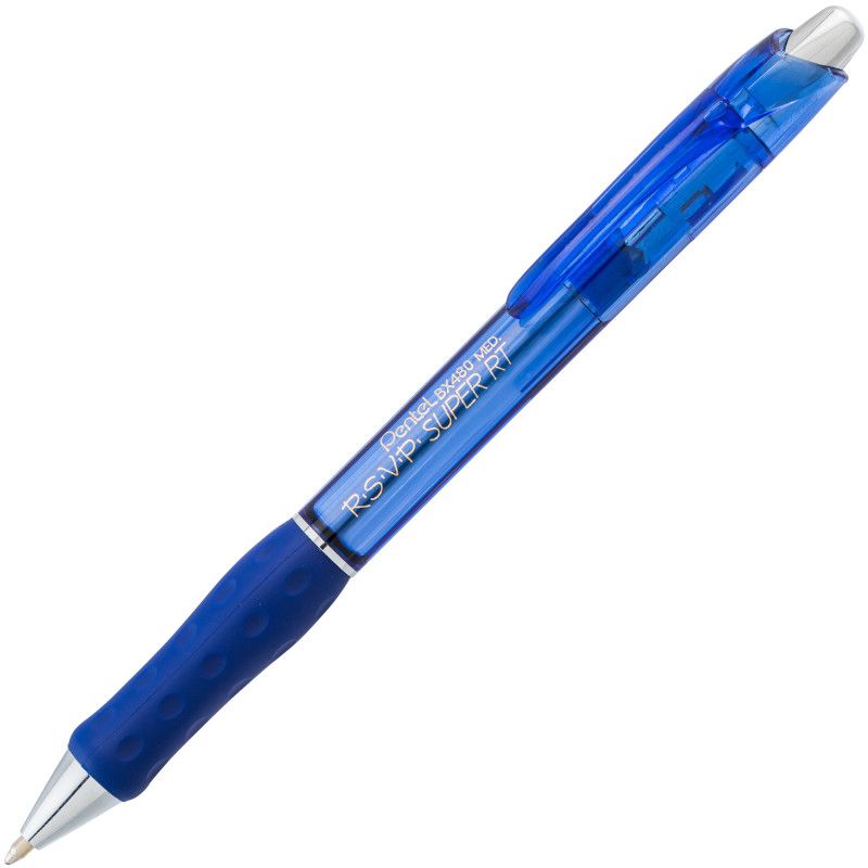 Pentel R.S.V.P. Super RT Retractable Ballpoint Pen, Blue, 1 of 2