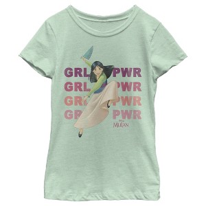 Girl's Mulan Girl Power Pose T-Shirt - 1 of 4