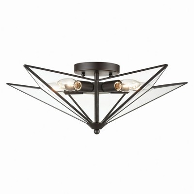 Elk Home Moravian Star 5 - Light Flush Mount in  Oil Rubbed Bronze