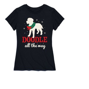 Women's - Instant Message - Doodle All the Way Short Sleeve Graphic T-Shirt - 1 of 4