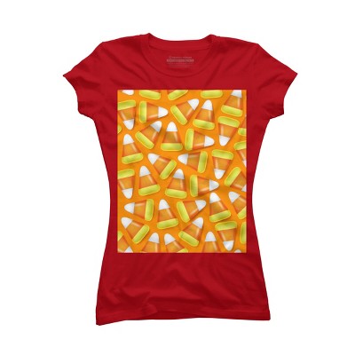 Junior's Design By Humans Halloween Candy Corn By NewburyBoutique T-Shirt