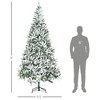 NicBex 9ft Unlit Snow Flocked Artificial Christmas Tree Hinged Full Tree with Branches for Home Office - 2 of 4