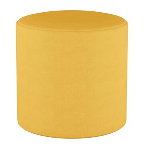 Round Ottoman in Linen French Yellow - Project 62