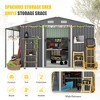 10x12FT Outdoor Storage Shed: Dual-Zone Metal Garden Shed with Lockable Doors & Ventilation - 2 of 4