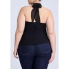 ELOQUII Women's Plus Size Chiffon Wrap Halter Top - 3 of 4