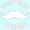 Women's Design By Humans Best Dad Ever Mustache By sukhendu12 Racerback Tank Top - 2 of 2