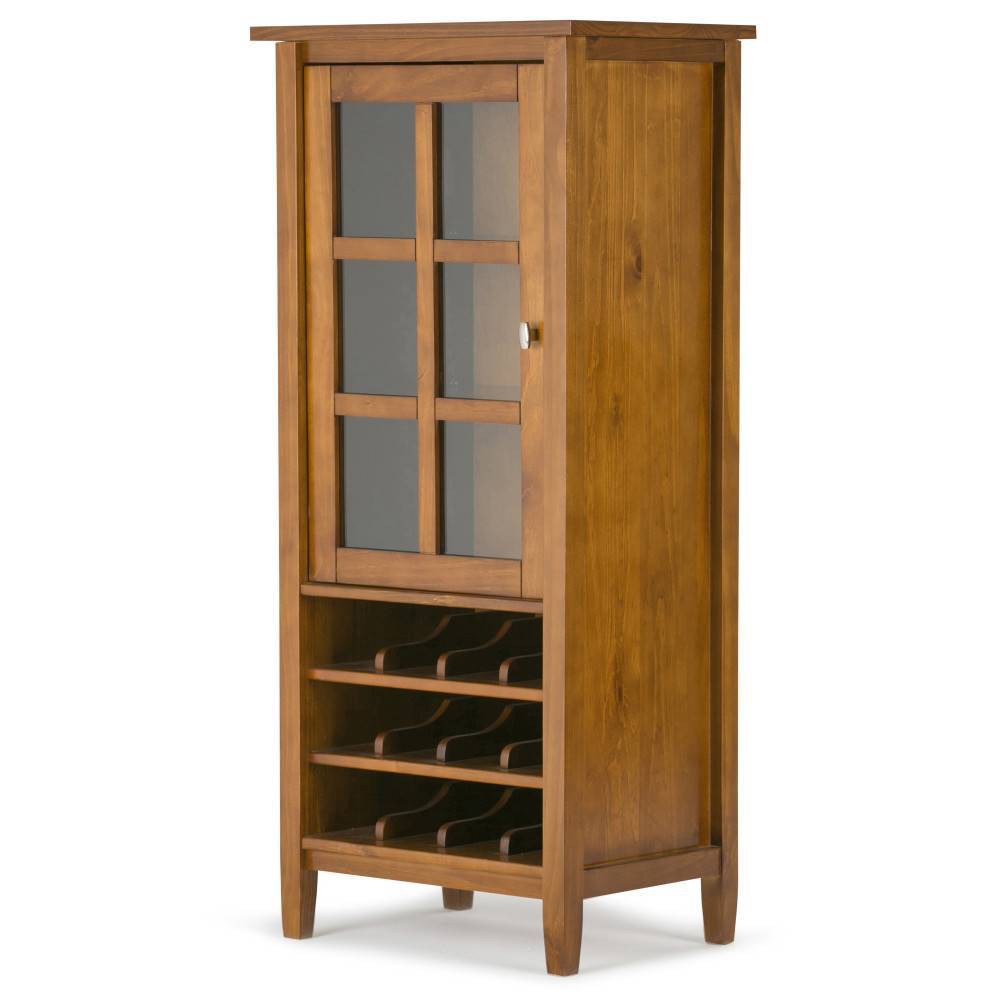 Photos - Display Cabinet / Bookcase 23" Norfolk High Storage Wine Rack Light Golden Brown - WyndenHall