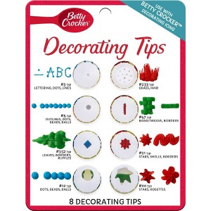 Betty Crocker Plastic Decorating Tips - 8ct - 1 of 3