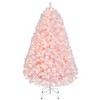 Yaheetech Pre-lit Flocked Artificial Christmas Tree with Warm Lights, PVC Branch Snow Frosted Xmas Tree with Foldable Stand - 2 of 4